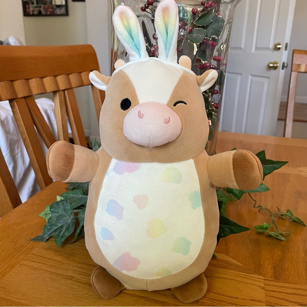 Squishmallows HugMees Griella Bunny Ears Cow Plush